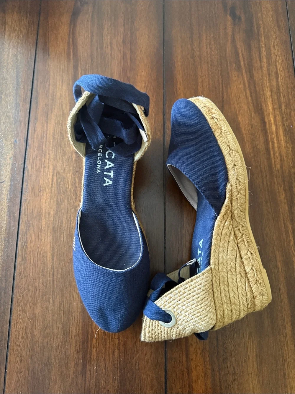 Sagaro Canvas Espadrille Wedges organic cotton Sz Eu‎ 38 US 7